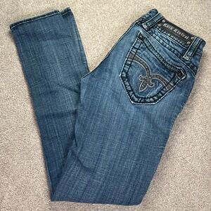Rock Revival Amy‎ Skinny Jeans Women Size 27 Blue Denim Embellished Pockets